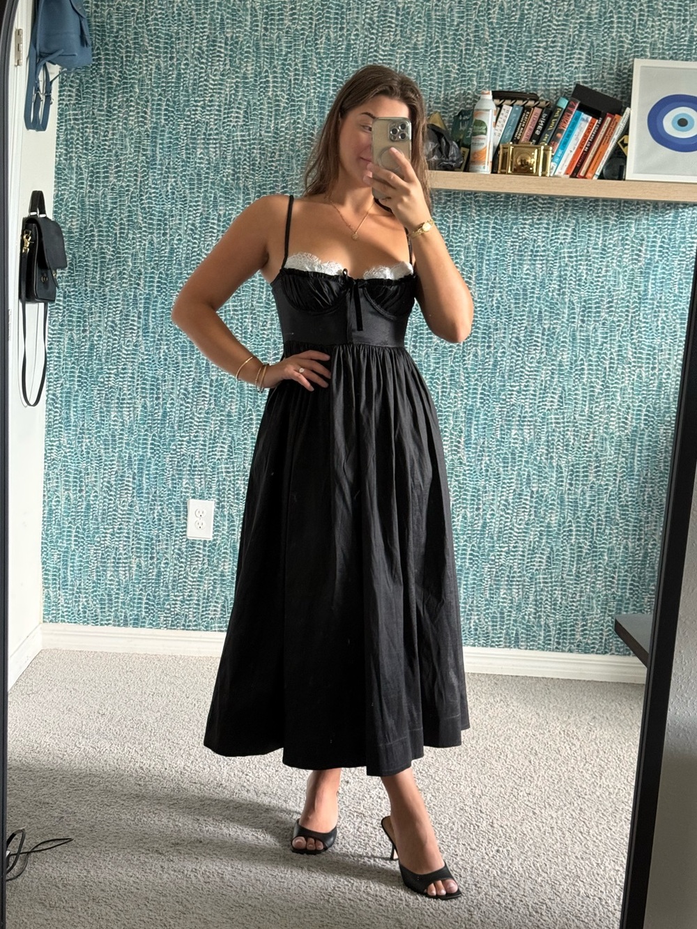 For Love and Lemons Doris Midi Dress size Large